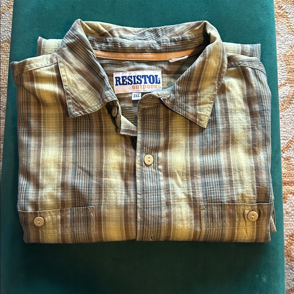 RESISTOL outdoors lightweight 2XL casual shirt, good for hiking/camping